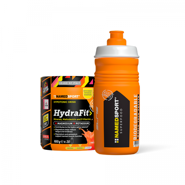 NamedSport HYDRAFIT 400g + Sportbottle electrolyte energy drink mix